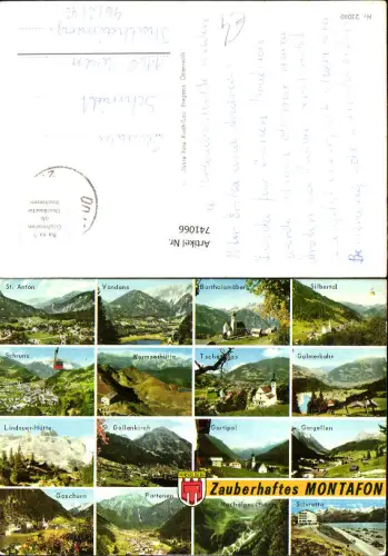 741066 Mehrbild AK Montafon St Anton Vandans Bartholomäberg Gargellen Partenen