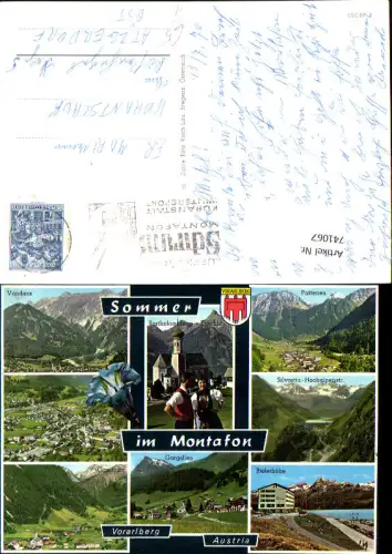 741067 Mehrbild AK Montafon Bartolomäberg Tracht Vandans Gaschurn Bielerhöhe