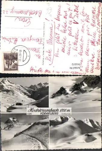 741072 Mehrbild AK Hochkrumbach Warth im Winter pub Risch-Lau 1194