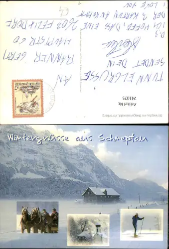 741075 Mehrbild AK Schnepfau im Bregenzerwald Wintersport Pferdeschlitten Kirche