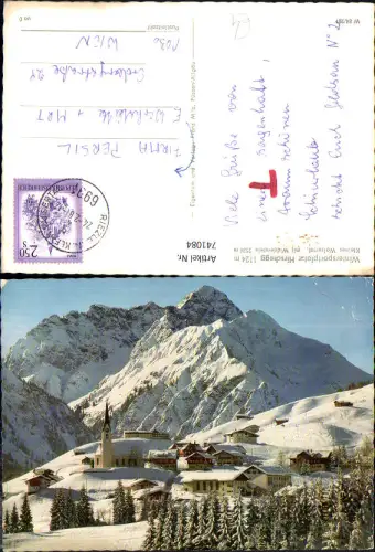 741084 Hirschegg Kleines Walsertal mit Widderstein im Winter