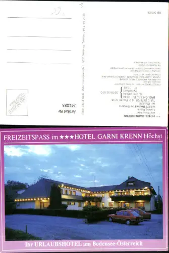 741085 Höchst b. Bregenz Hotel Garni Krenn a. Bodensee beleuchtet