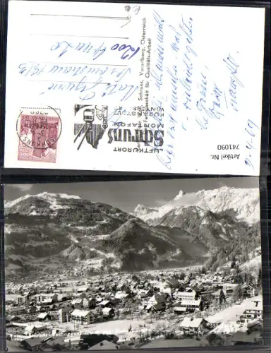 741090 Foto AK Schruns Tschagguns geg. Golm u. Zimba im Winter