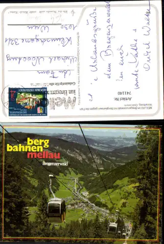 741140 Mellau im Bregenzerwald m. Bergbahnhen geg. d. Fluh Seilbahn Gondel