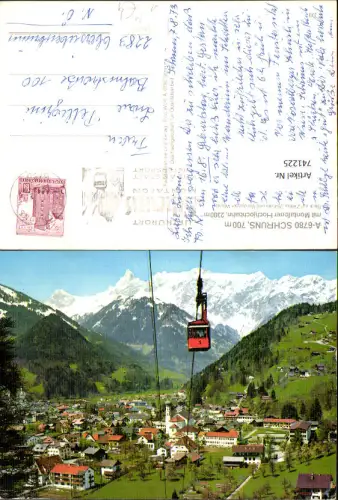 741225 Schruns m. Montafoner Hochjochbahn Blick zum Zimba Vandanser Wand Seilbahn Gondel