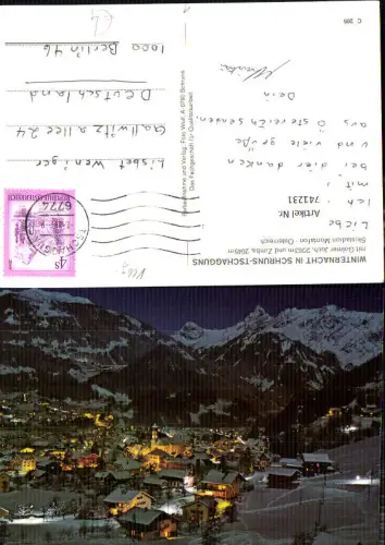 741231 Winternacht in Schruns Tschagguns m. Golmer Joch u. Zimba Montafon