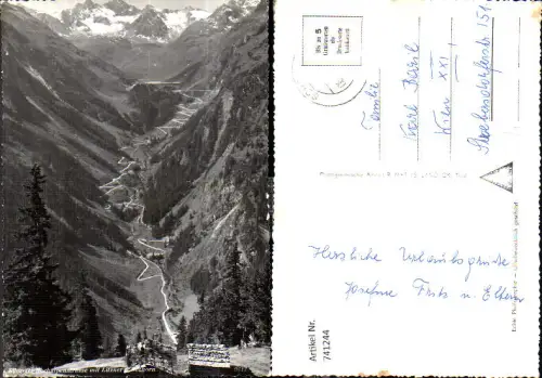 741244 Foto AK Schruns Partenen Galtür Silvretta Hochalpenstraße m. Litzner u. Seehorn