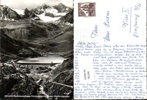 741246 Foto AK Schruns Partenen Galtür Silvretta Hochalpenstraße m. Vermuntstausee pub Risch-Lau W 959