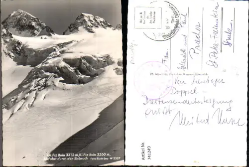 741249 Foto AK Partenen Gr. Piz Buin Kl. Piz Buin Abfahrt durch den Eisbruch pub Foto Risch-Lau W 2337