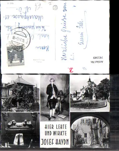 741349 Foto Mehrbild AK Eisenstadt Josef Haydn Haydnkirche Mausoleum Museumshof