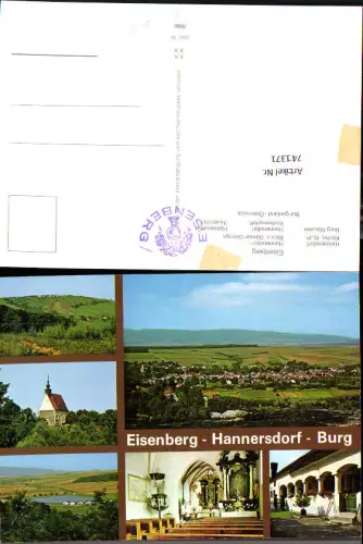 741371 Mehrbild AK Eisenberg Hannersdorf Burg Stausee Bauernhof Kirchenschiff