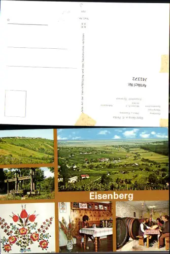 741372 Mehrbild AK Eisenberg Weinpresse Kellerpartie Bauernmalerei