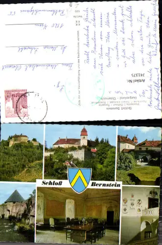 741375 Mehrbild AK Bernstein Schloss Bernstein Westseite Ostfront Torpartie Pulverturm