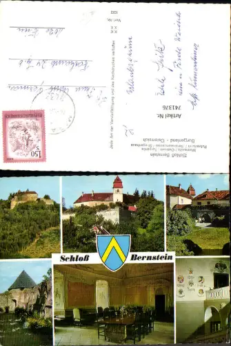 741376 Mehrbild AK Bernstein Schloss Bernstein Westseite Ostfront Torpartie Pulverturm