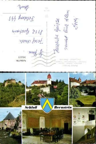 741377 Mehrbild AK Bernstein Schloss Bernstein Westseite Ostfront Torpartie Pulverturm