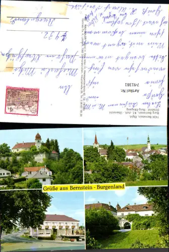 741381 Mehrbild AK Bernstein Burg Bernstein Straßenpartie Ortsbild