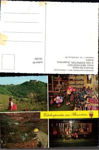 741382 Mehrbild AK Bernstein Souvenir-Boutique Anton Meichenitsch Bergbau