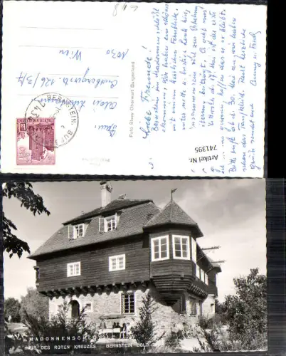 741395 Foto AK Bernstein Haus d. Roten Kreuzes Madonnenschlössl