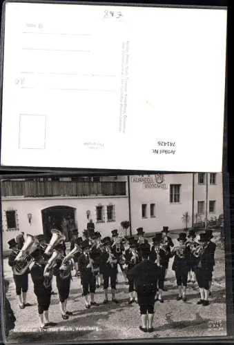 741426 Foto AK Schruns Montafoner Trachten Musik vor Kurhotel Montafon