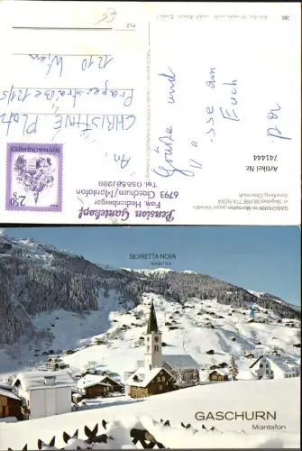 741444 Gaschurn Montafon geg. Versettla Skigebiet Silvretta-Nova im Winter