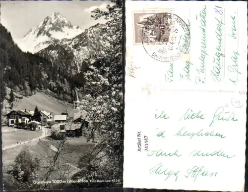 741447 Foto AK Gaschurn Montafon Ansicht m. Kirche pub Risch-Lau 4826