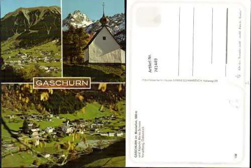 741449 Mehrbild AK Gaschurn Montafon u. Kapelle Maria Schnee