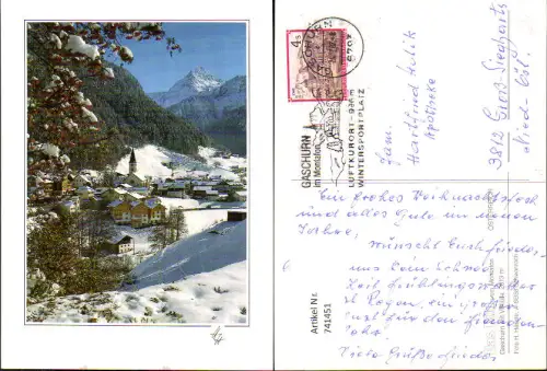 741451 Gaschurn Montafon mit Vallüla im Winter
