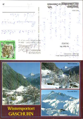 741452 Mehrbild AK Gaschurn Montafon Kapelle Maria Schnee Silvretta-Nova im Winter