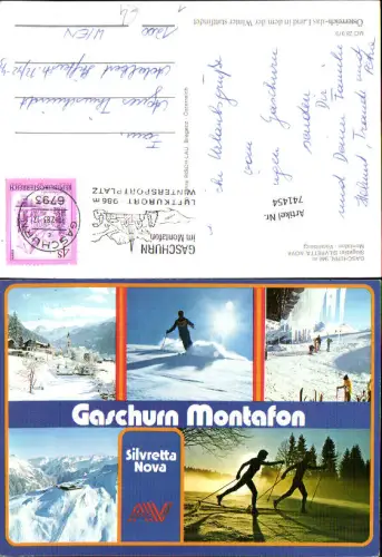 741454 Mehrbild AK Gaschurn Montafon Wintersport Silvretta-Nova Skigebiet