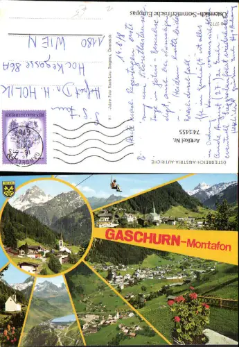 741455 Mehrbild AK Gaschurn Montafon Ansichten Sessellift Maria Schnee Talsperre