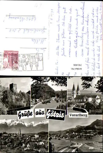 741466 Mehrbild AK Götzis Ansichten Kirche Burg Straße