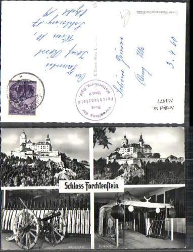 741477 Mehrbild Foto AK Forchtenstein Schloss Burg Waffensaal Türkenzelt