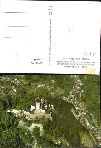 741478 Luftbild Forchtenstein Blick vom Westen auf d. Burg u. Gemeinde