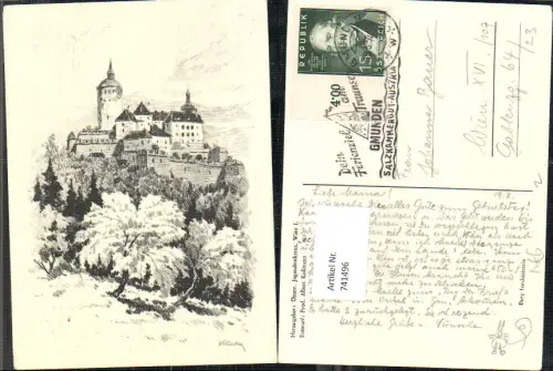 741496 Künstler AK Prof. Albert Kollmann Forchtenstein Burg