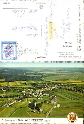 741503 Fliegeraufnahme Heiligenkreuz i. Lafnitztal pub Alpine Luftbild FÖ 60386