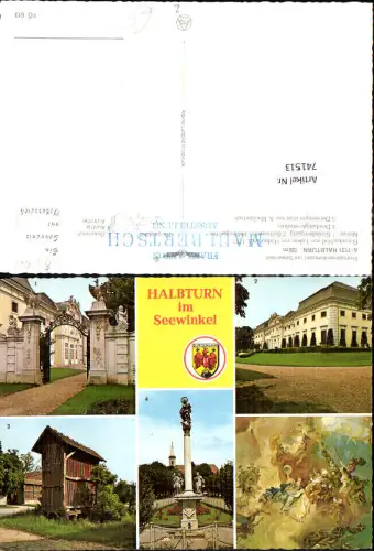 741513 Mehrbild AK Halbturn i. Seewinkel Schloss Dreifaltigkeitssäule Deckengemälde