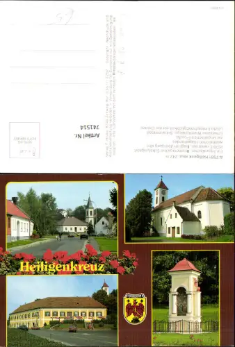 741514 Mehrbild AK Heiligenkreuz i. Lafnitztal Kirche Gasthof Dorfpartie