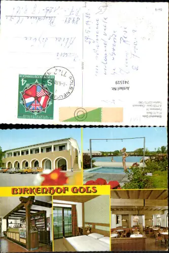 741519 Mehrbild AK Birkenhof Gols Zimmer Gaststube Schwimmbad