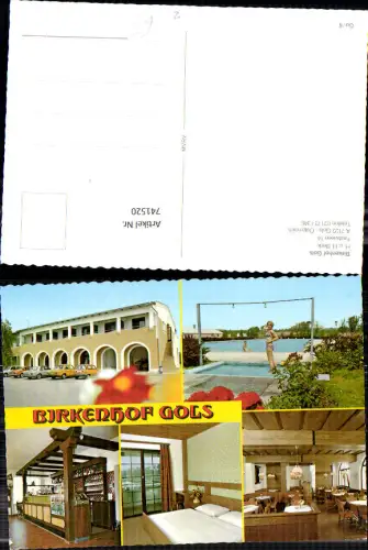 741520 Mehrbild AK Birkenhof Gols Zimmer Gaststube Schwimmbad