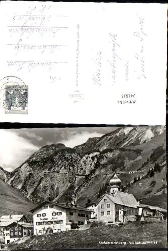 741613 Foto AK Stuben a. Arlberg Klösterle pub Risch-Lau W 1168
