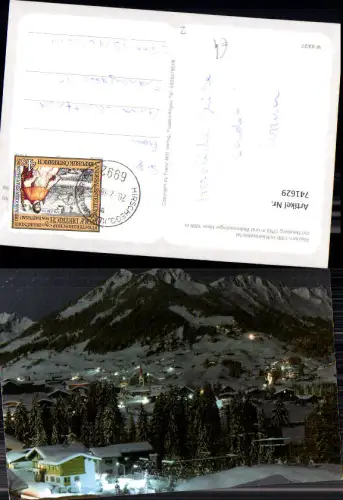 741629 Riezlern Kleinwalsertal m. Heuberg u. Walmendinger Horn b. Nacht Winter