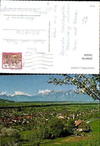 741639 Röthis Vorarlberg Ansicht m. Baumblüte i. Vordergrund
