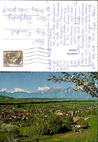 741643 Röthis Vorarlberg Ansicht m. Baumblüte i. Vordergrund