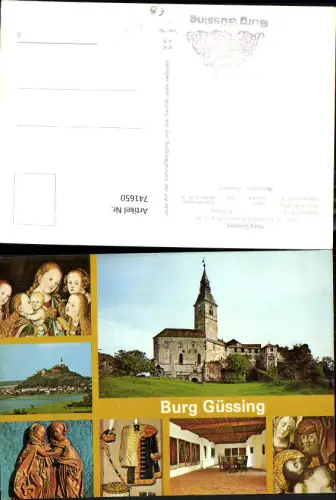 741650 Mehrbild AK Güssing Burg Fürstl. Gewand Saal Stadt m. Burgberg