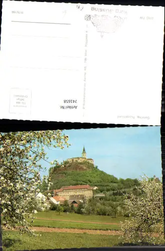 741658 Güssing m. Burg Baumblüte i. Vordergrund
