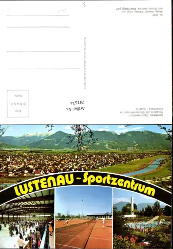 741674 Mehrbild AK Lustenau Sportzentrum Eislaufhalle Tennis Schwimmbad