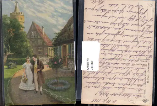 741687 Künstler AK W. Fohl Lebensmai Paar Liebe