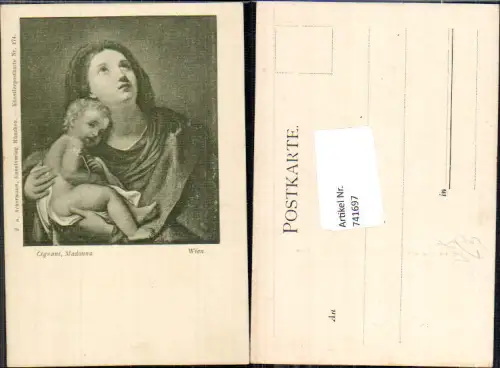 741697 Künstler AK Cignani Madonna Jesuskind Religion pub F. A. Ackermann 174