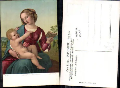 741705 Künstler AK Raffaello Santi Madonna di casa colonna Lesen pub Stengel Co 29730