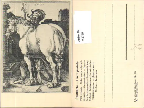 741729 Künstler AK Albrecht Dürer Das grosse Pferd